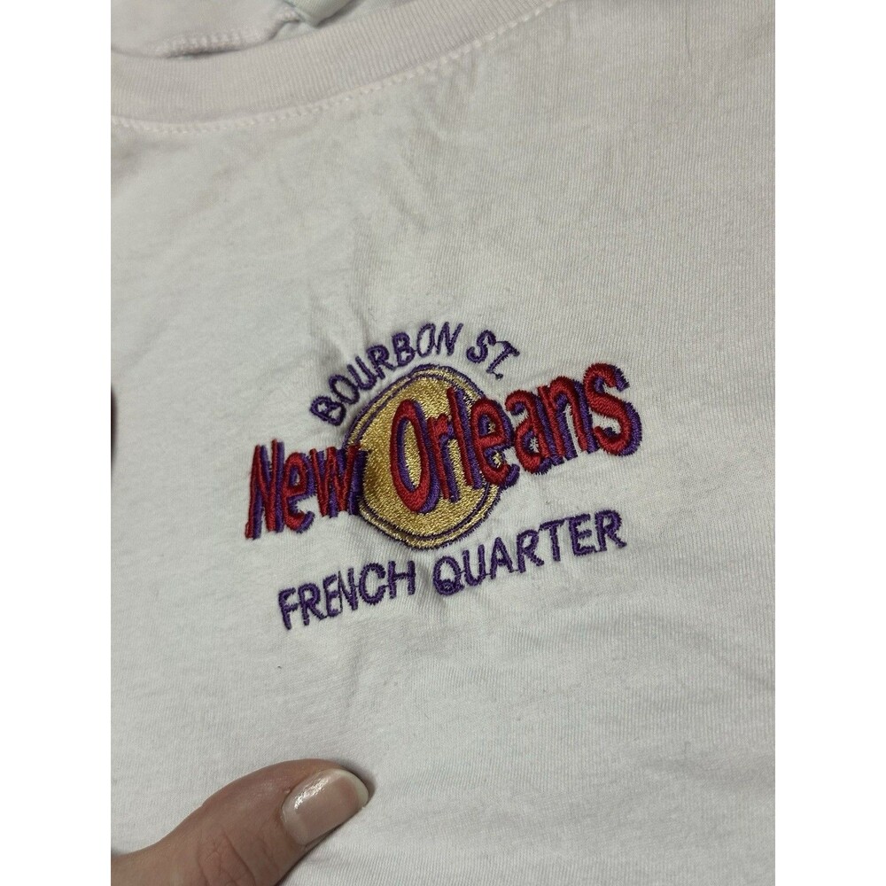 VTG 90s/Y2K New Orleans Baby Tee Womens Sz S Project E USA Made Pink Tank Fitted - Picture 2 of 7